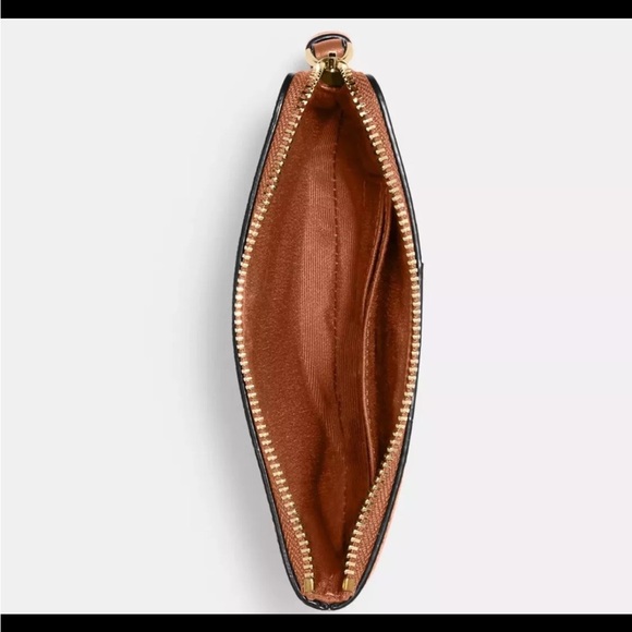 Coach Signature Black and Brown Wristlet - Picture 3 of 6